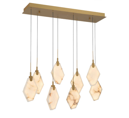 Kosmos 8 Light Rectangular LED Chandelier