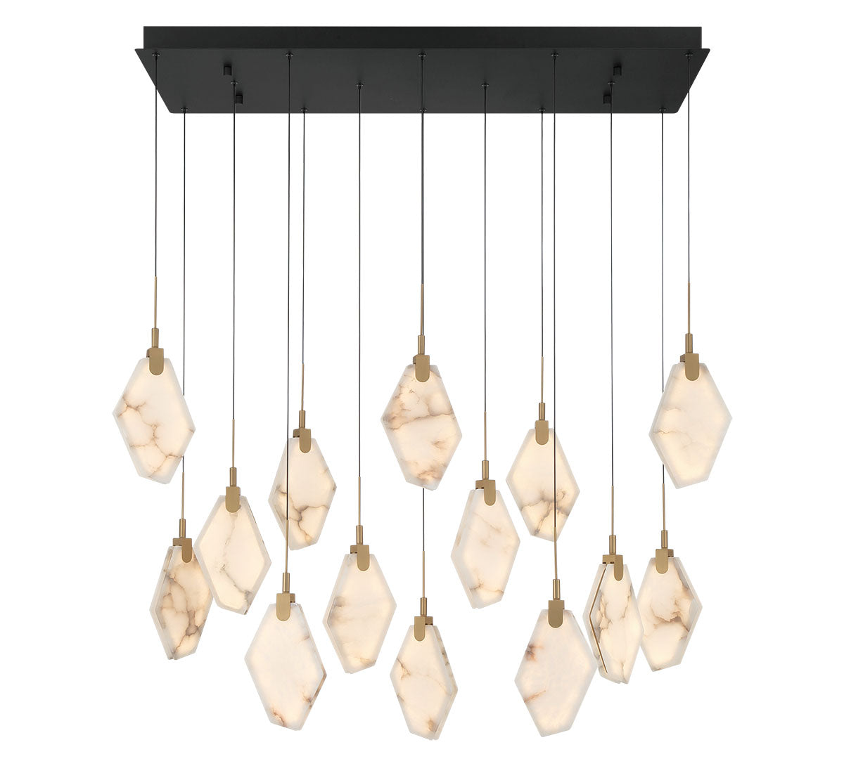 Kosmos 14 Light Rectangular LED Chandelier