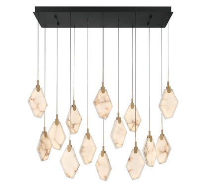 Kosmos 14 Light Rectangular LED Chandelier