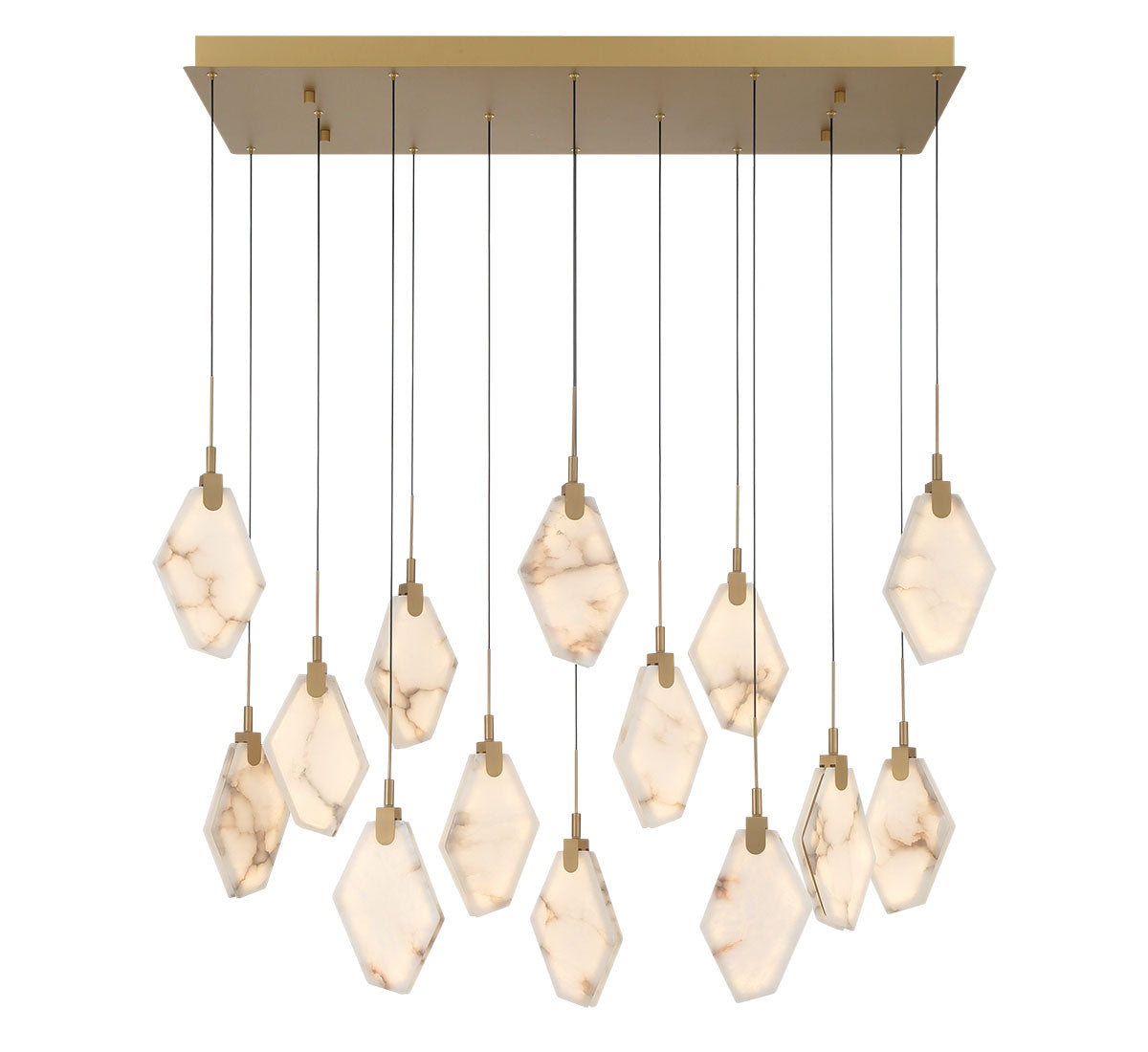 Kosmos 14 Light Rectangular LED Chandelier