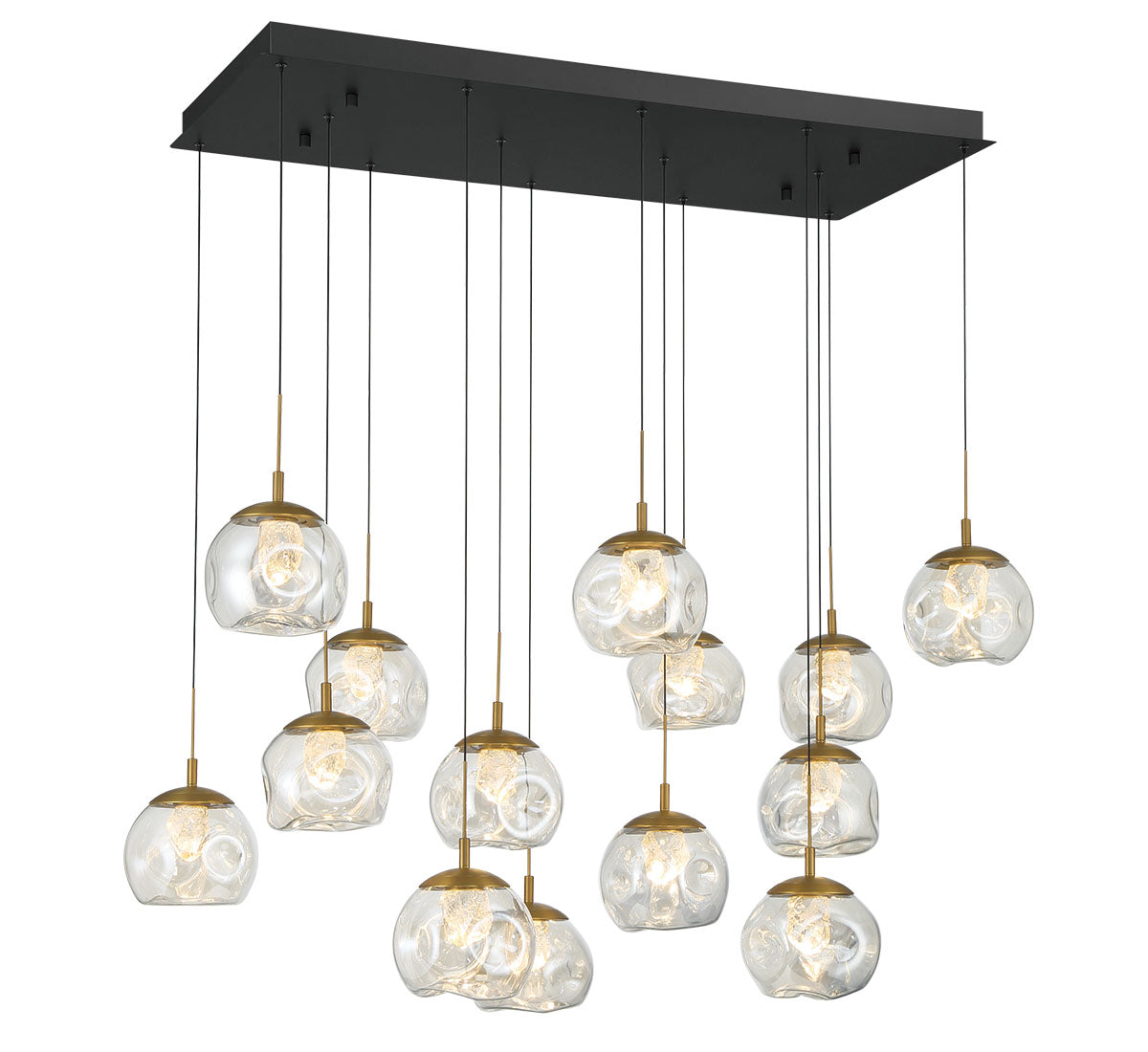 Camerino 14 Light Rectangular LED Chandelier