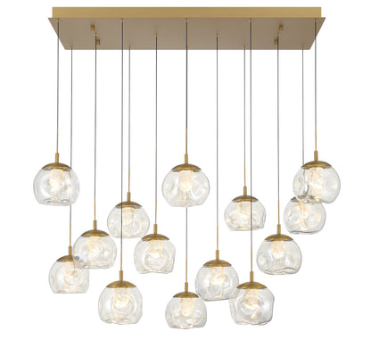 Camerino 14 Light Rectangular LED Chandelier