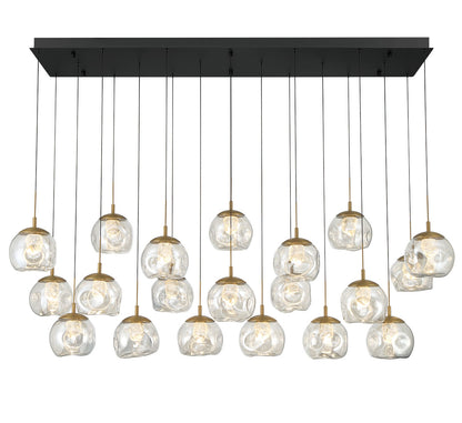 Camerino 20 Light Rectangular LED Chandelier