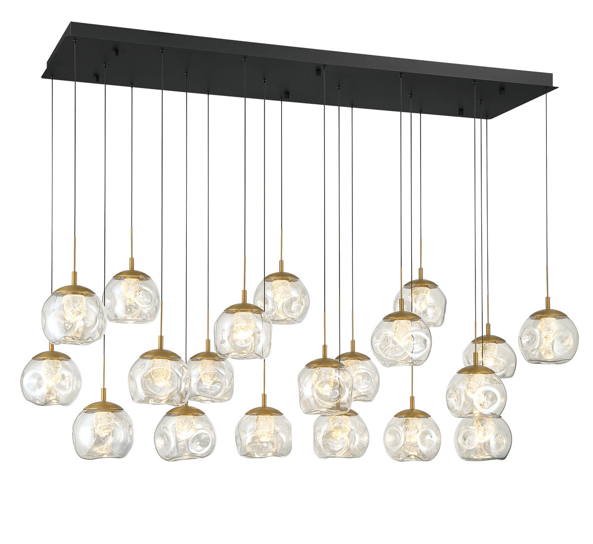 Camerino 20 Light Rectangular LED Chandelier
