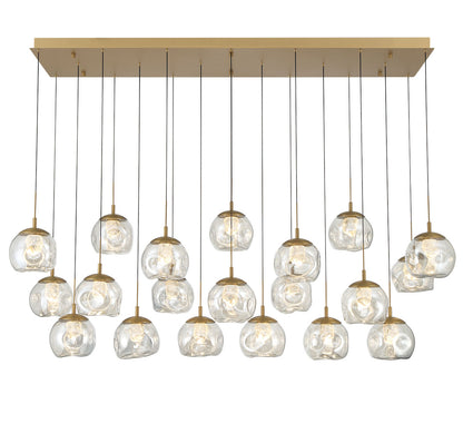 Camerino 20 Light Rectangular LED Chandelier