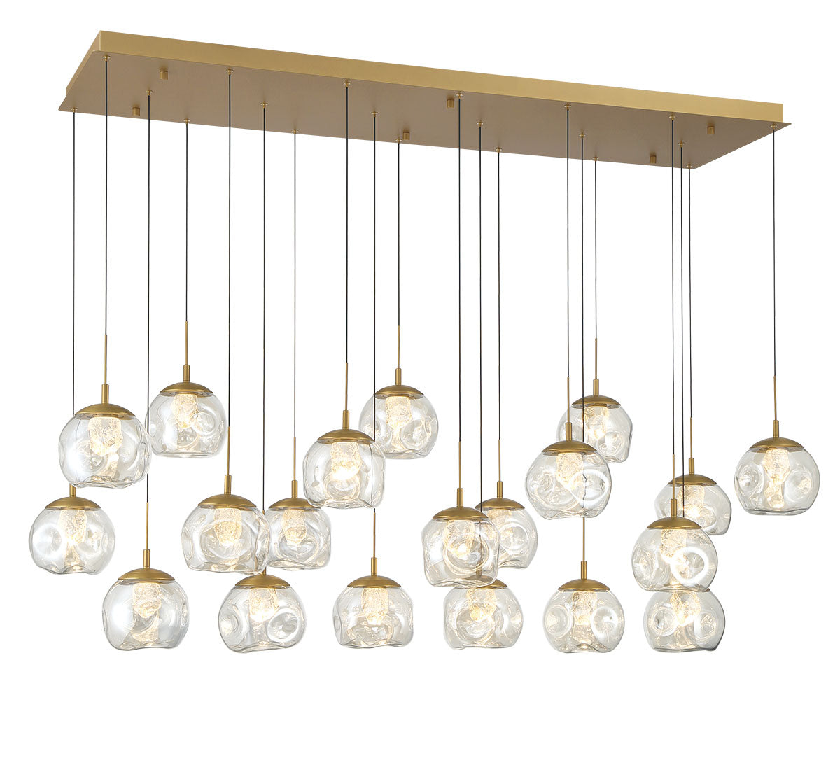 Camerino 20 Light Rectangular LED Chandelier