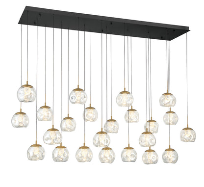 Camerino 23 Light Rectangular LED Chandelier