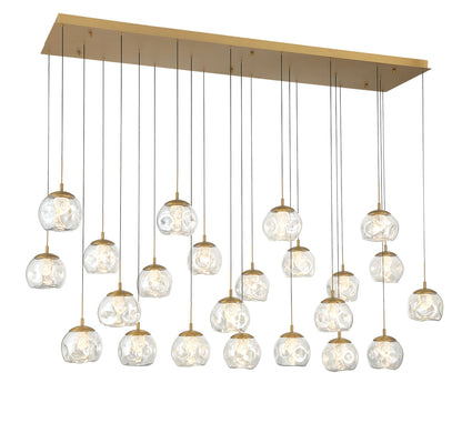 Camerino 23 Light Rectangular LED Chandelier