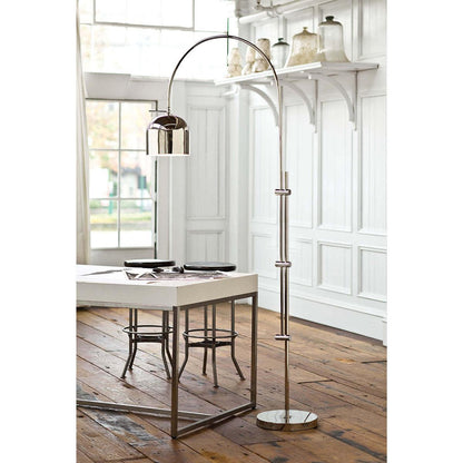 Arc Floor Lamp With Fabric Shade