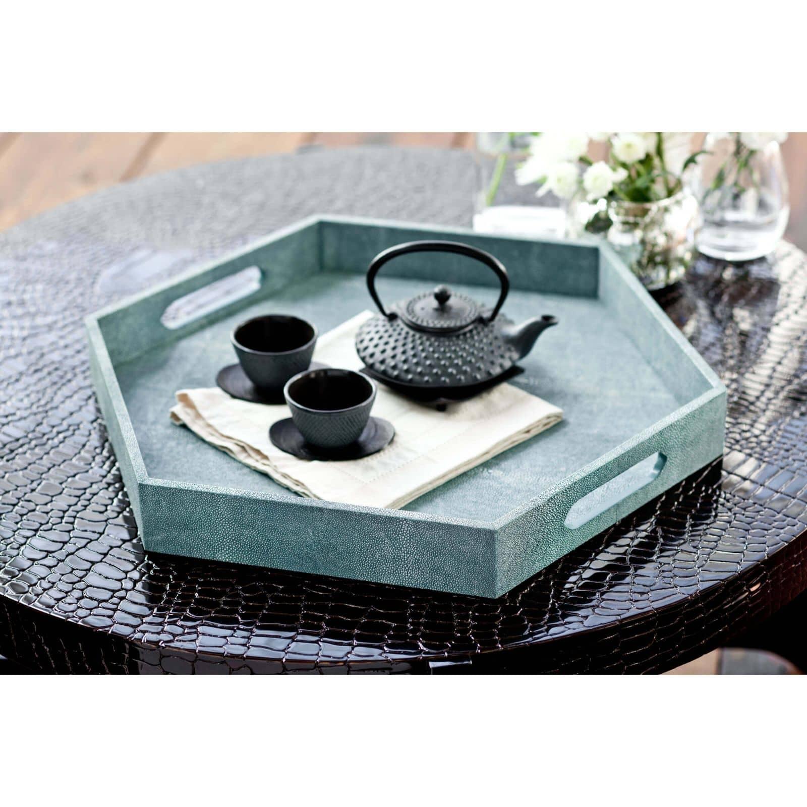 Shagreen Hex Tray
