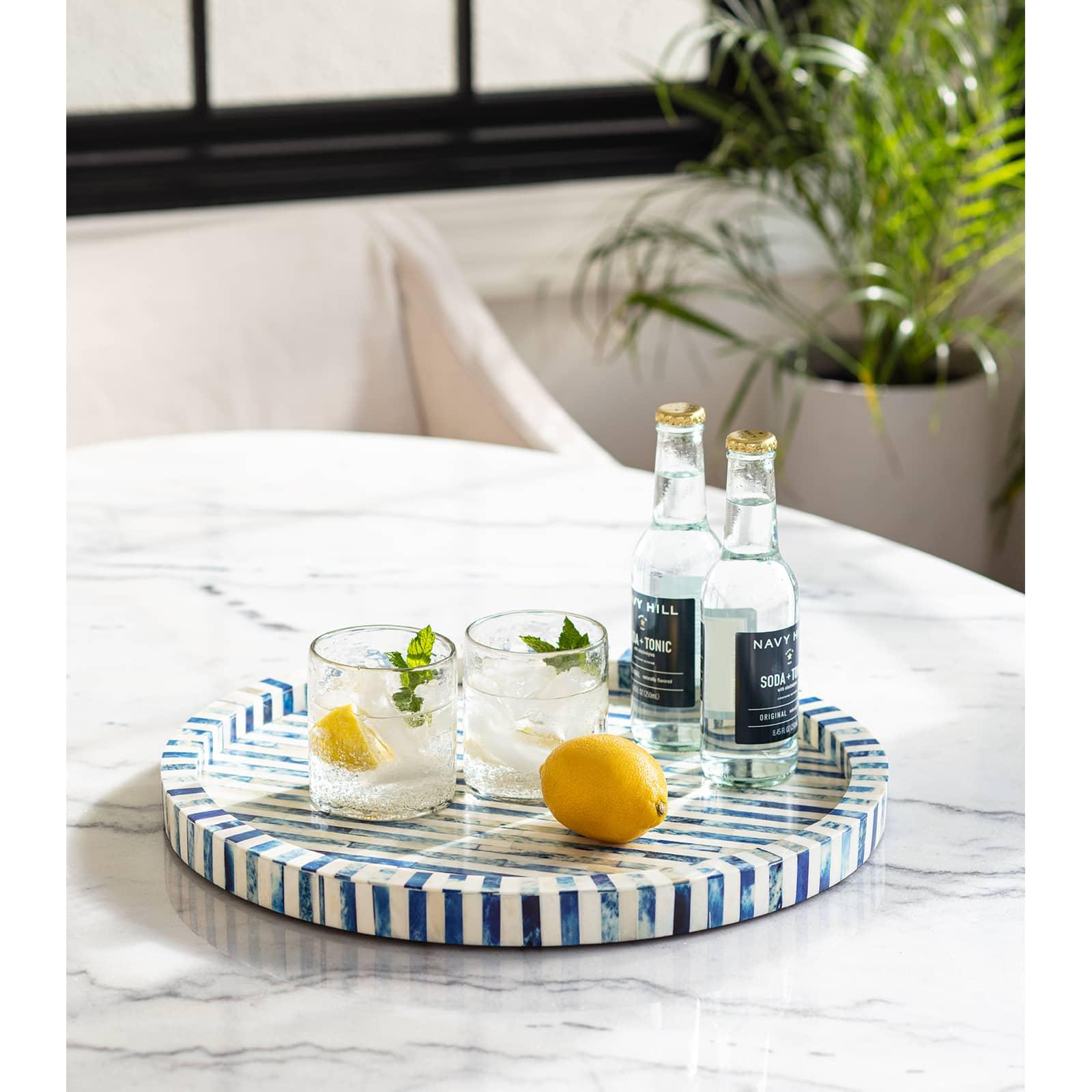 Bone and Indigo Tray