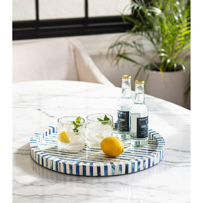 Bone and Indigo Tray
