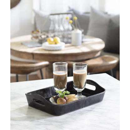 Derby Rectangle Leather Tray Set