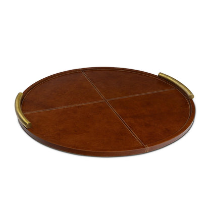 Hayes Leather Tray Round Large