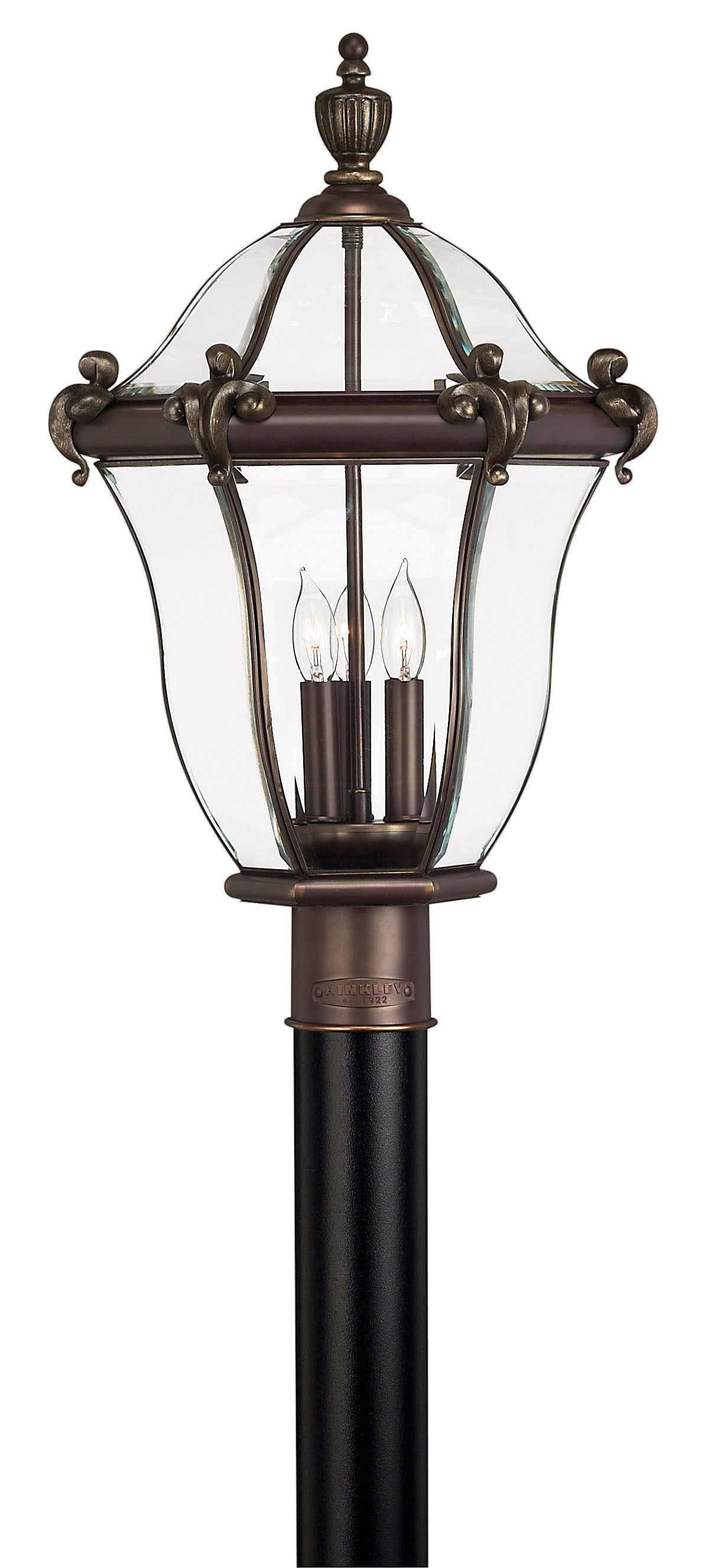 San Clemente Large Post Mount Lantern