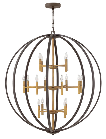 Euclid Double XL Three Tier Orb Chandelier