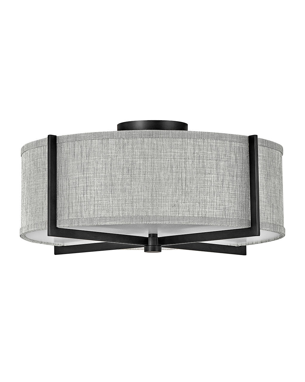 Axis Heathered Gray Semi-flush Mount