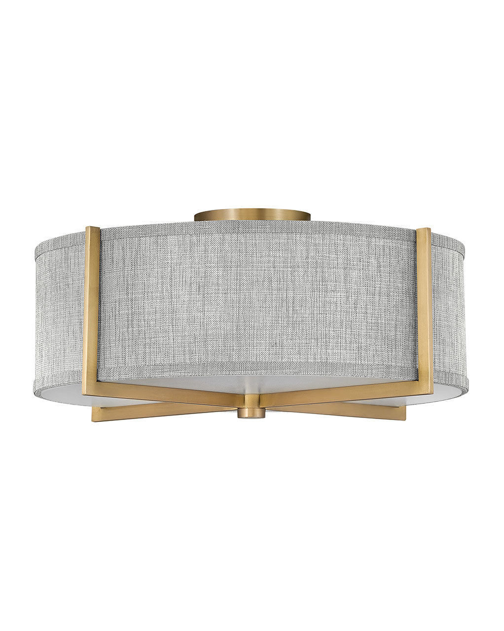 Axis Heathered Gray Semi-flush Mount