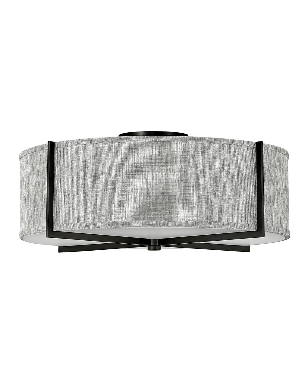 Axis Heathered Gray Semi-flush Mount