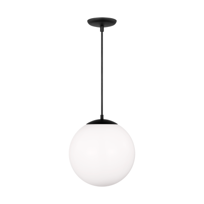 Leo - Hanging Globe Extra Large One Light Pendant with White Glass