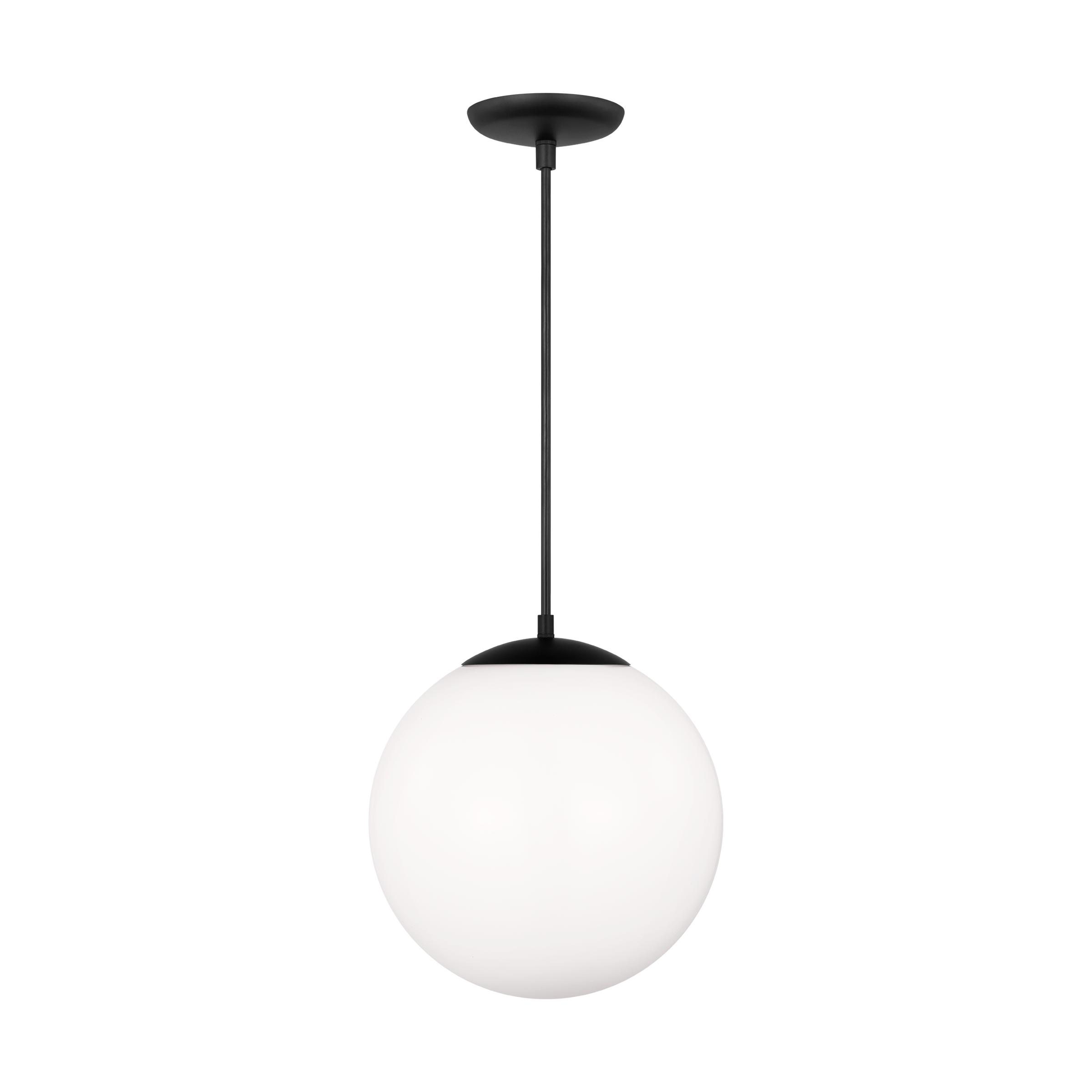 Leo - Hanging Globe Extra Large One Light Pendant with White Glass