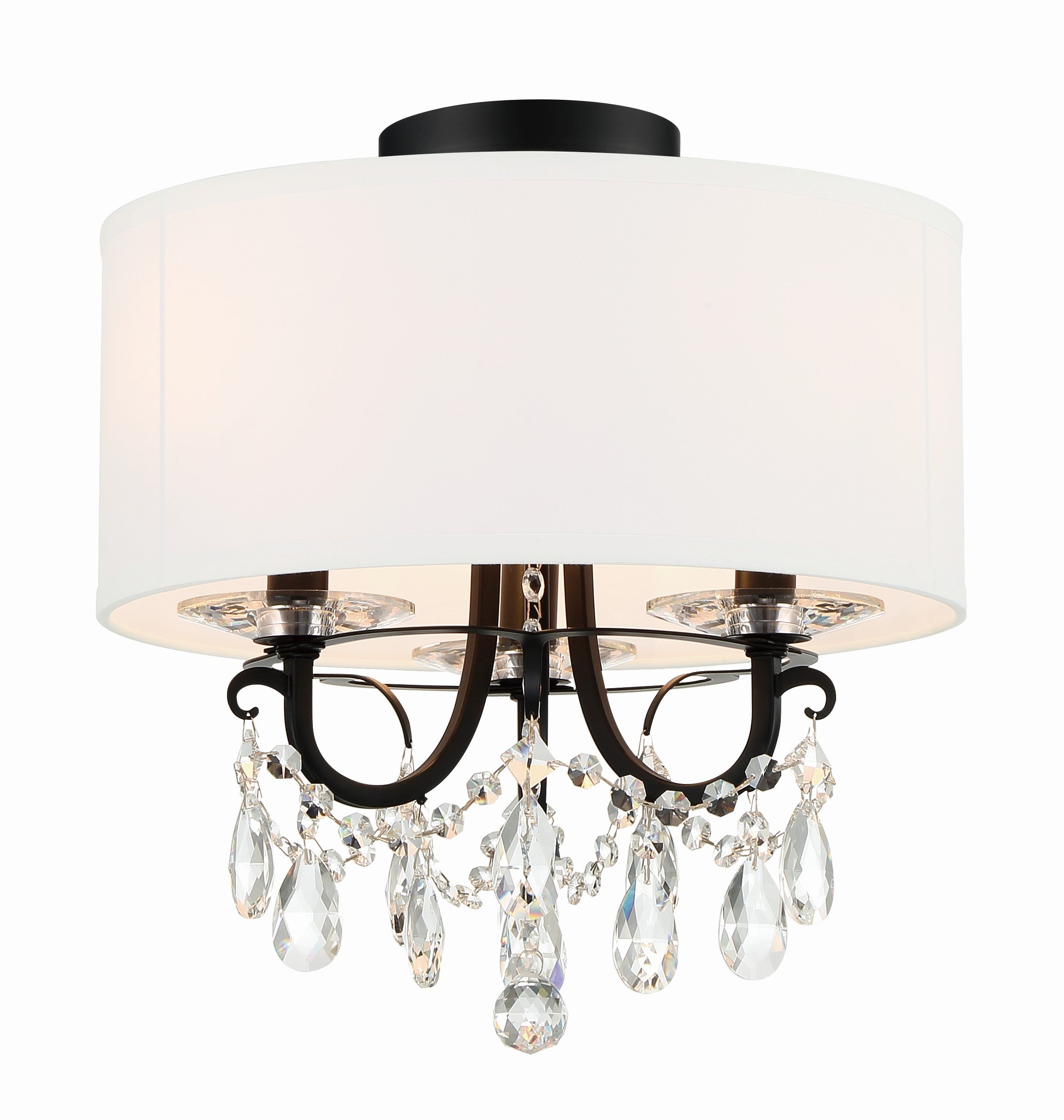 Othello 14'' Matte Black Semi Flush Mount