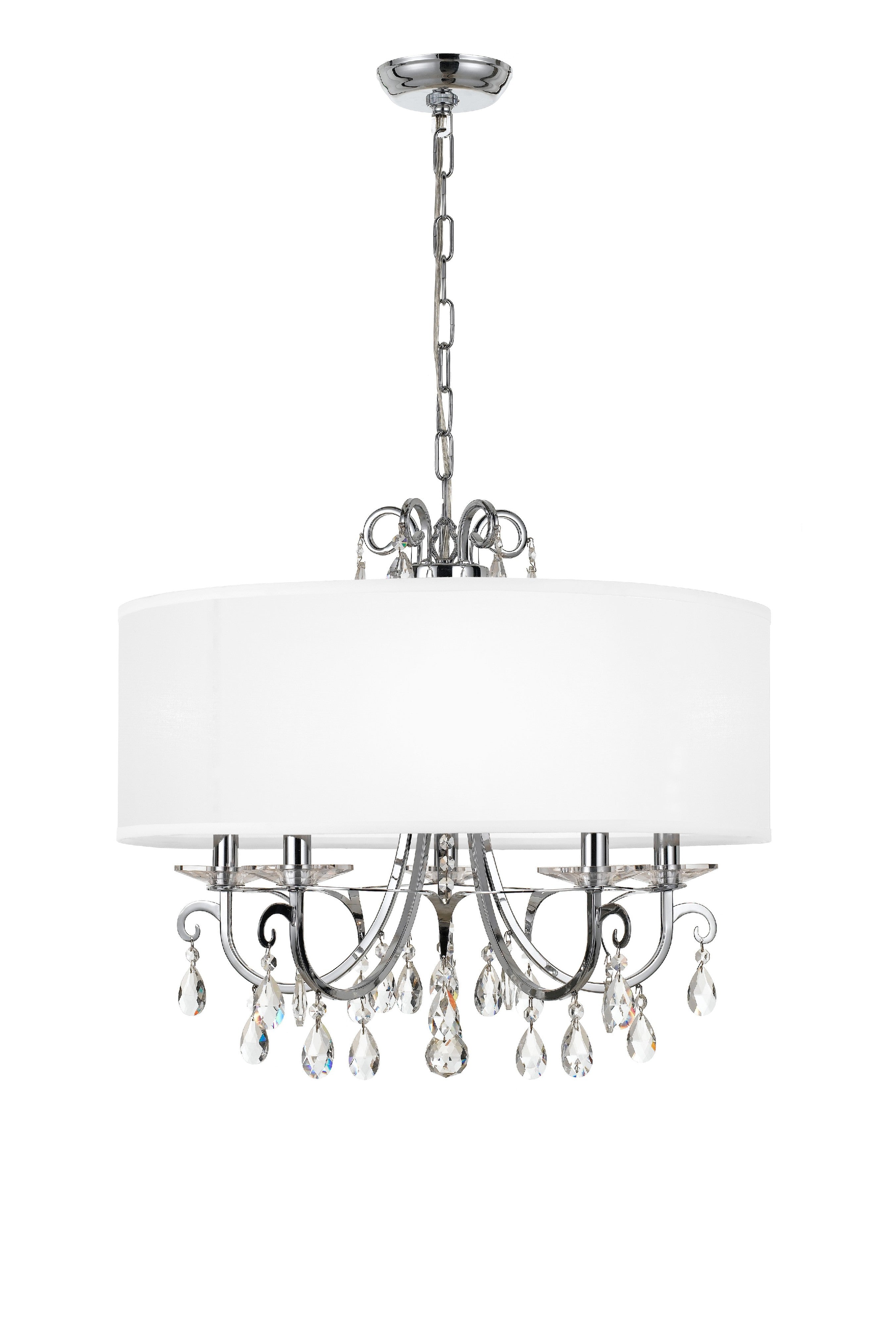 Othello 24'' Hand Cut Crystal Polished Chrome Chandelier