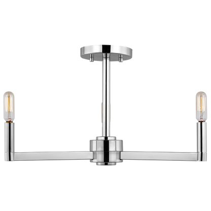 Fullton Three Light Semi-Flush Mount