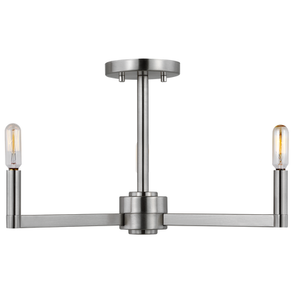 Fullton Three Light Semi-Flush Mount