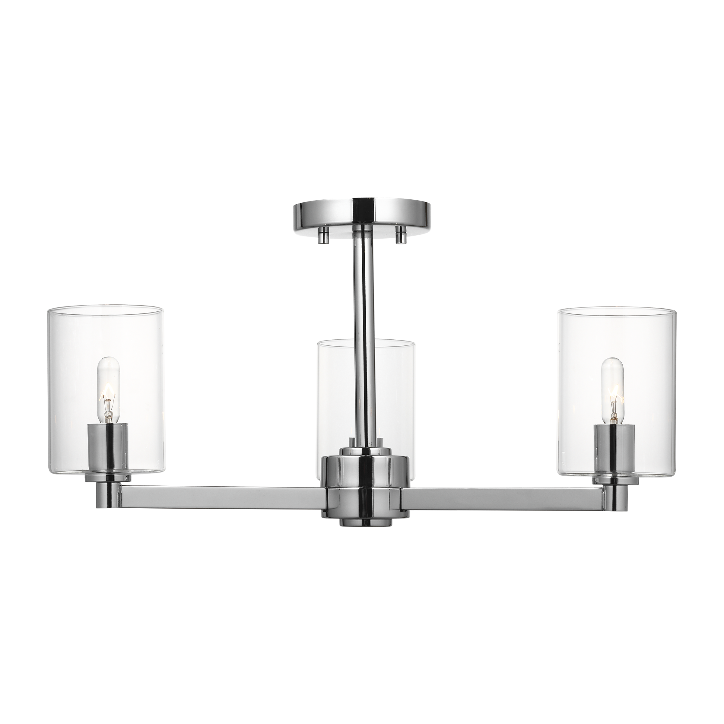 Fullton Three Light Semi-Flush Mount