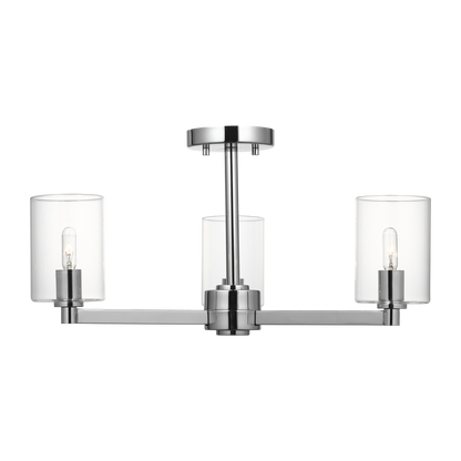 Fullton Three Light Semi-Flush Mount