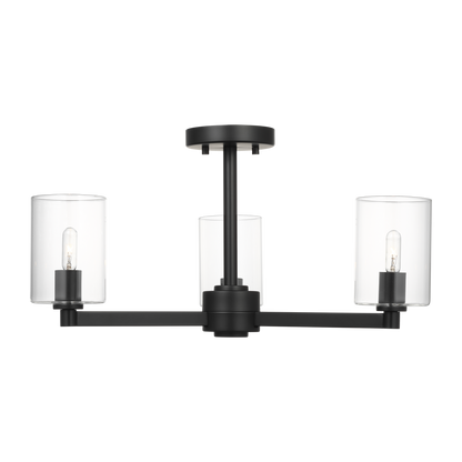 Fullton Three Light Semi-Flush Mount