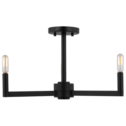 Fullton Three Light Semi-Flush Mount