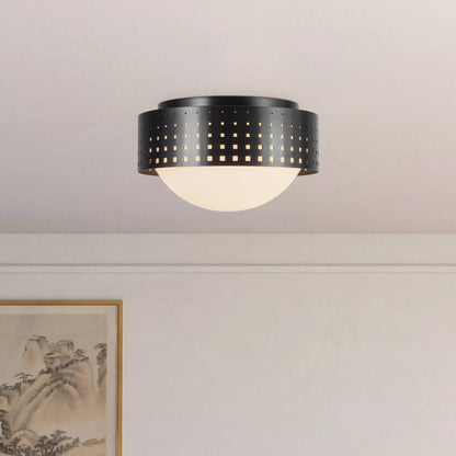 Astoria 10" Black Flush Mount