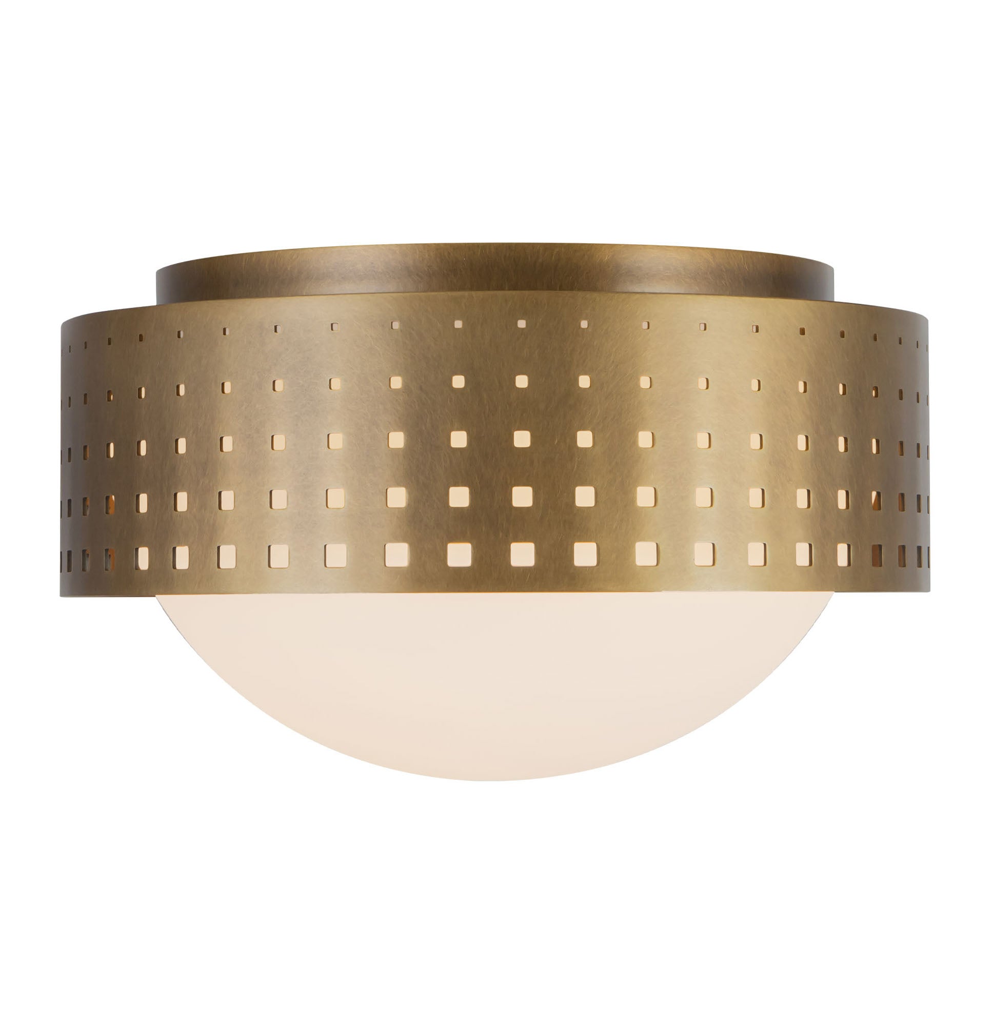 Astoria 10" Brass Flush Mount