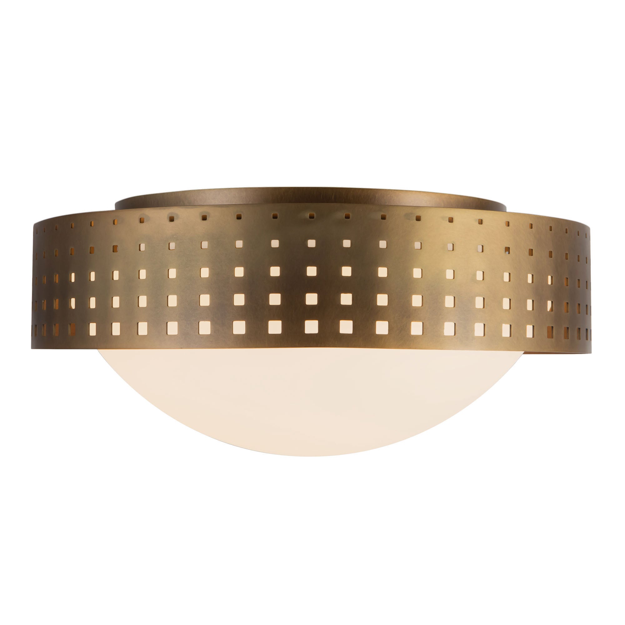 Astoria 14" Brass Flush Mount