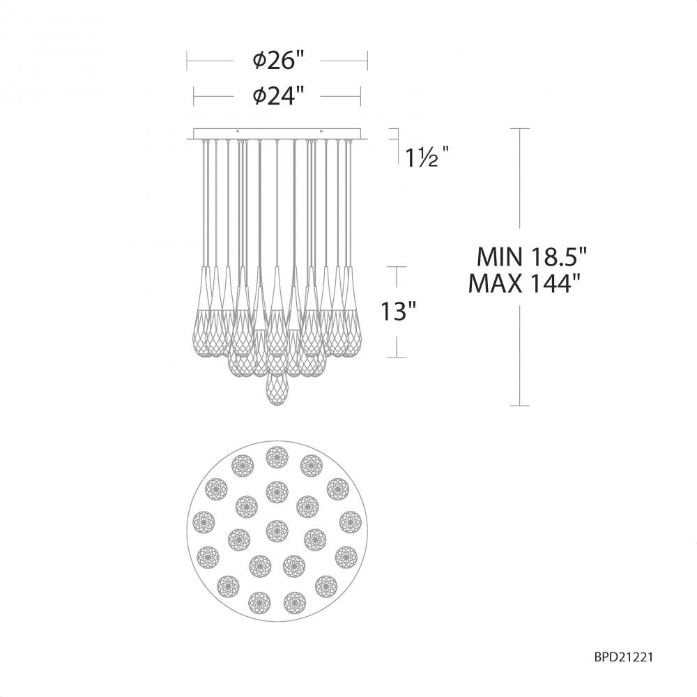 Hibiscus Multi-Light Pendant
