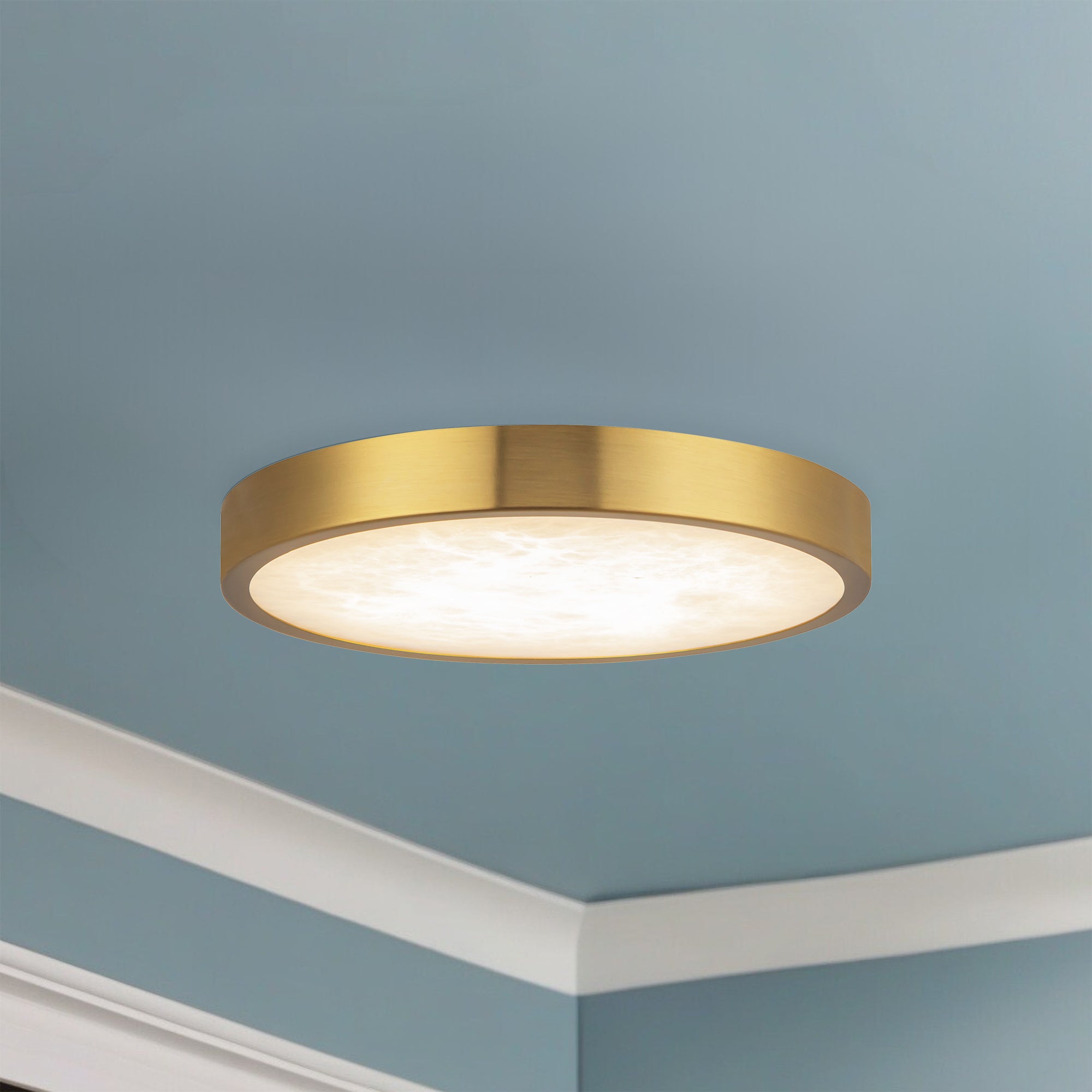Evelyn 7" dimmable LED Flush Mount