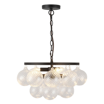 Faye 18" Black Chandelier