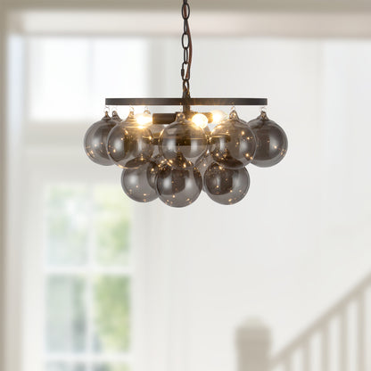 Faye 18" Black Chandelier