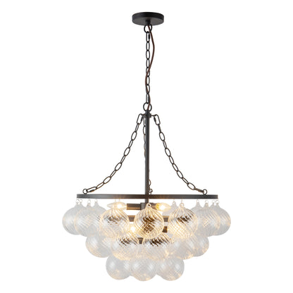 Faye 24" Black Chandelier
