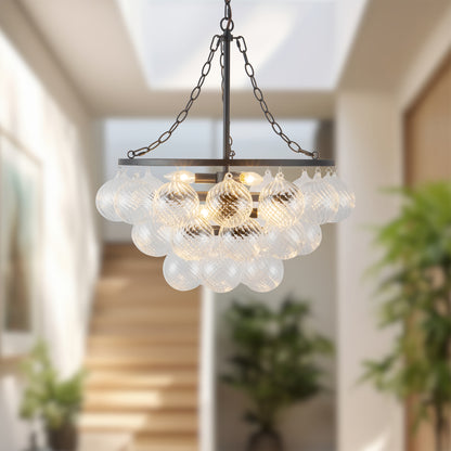 Faye 24" Black Chandelier