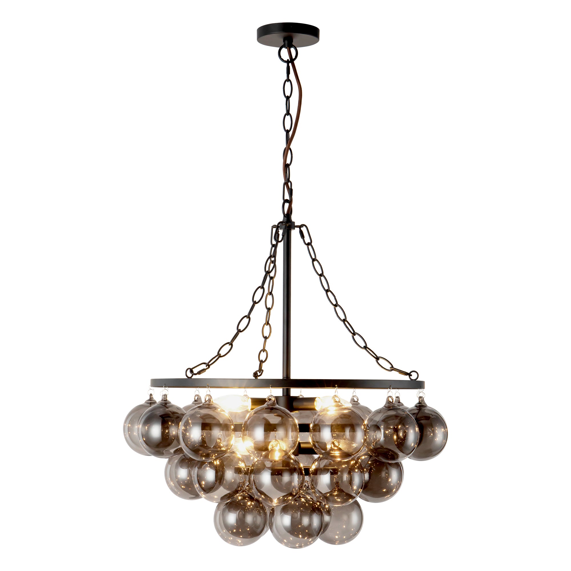 Faye 24" Black Chandelier