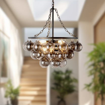 Faye 24" Black Chandelier
