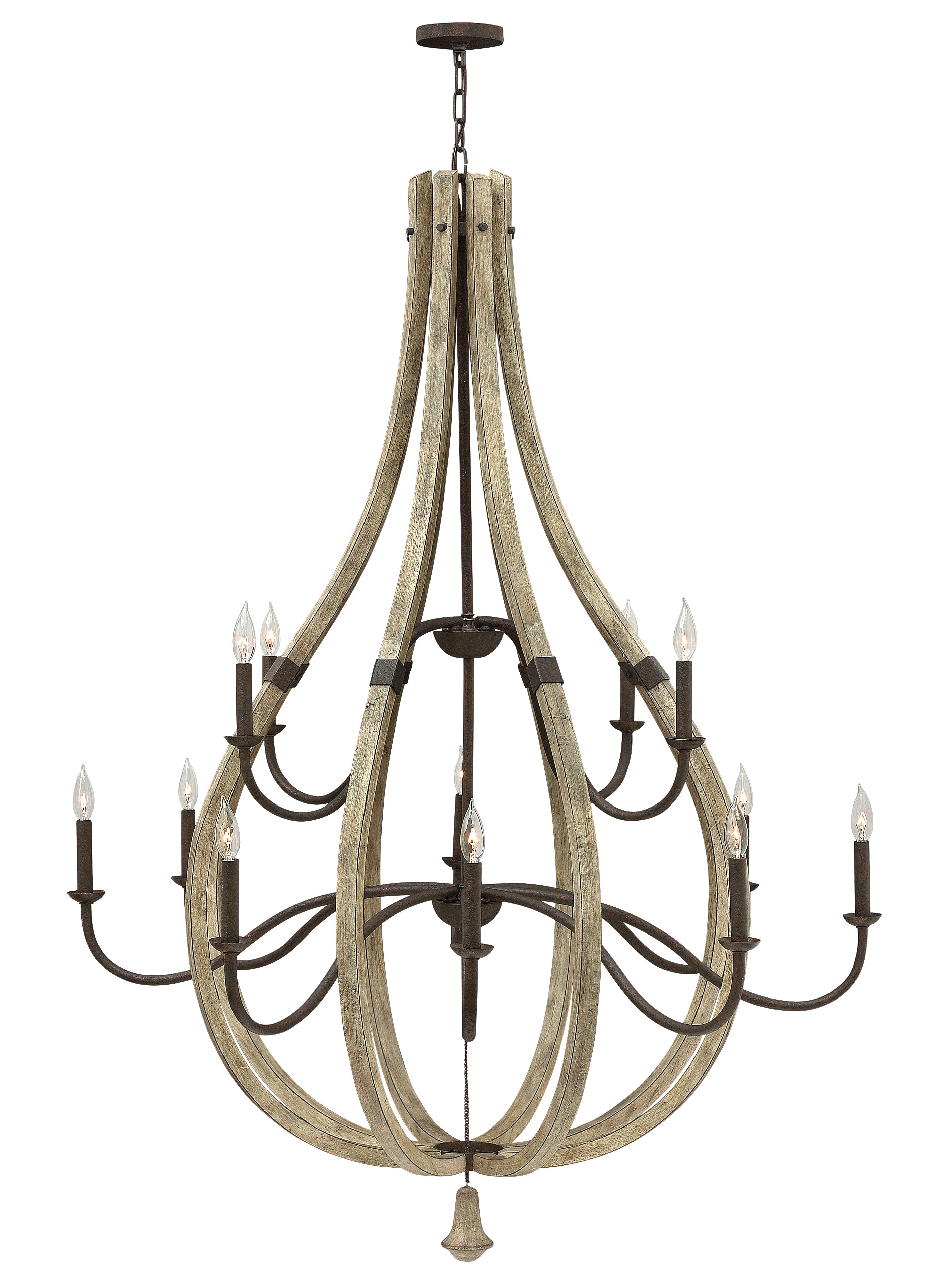 Middlefield Large Open Frame Two Tier Chandelier