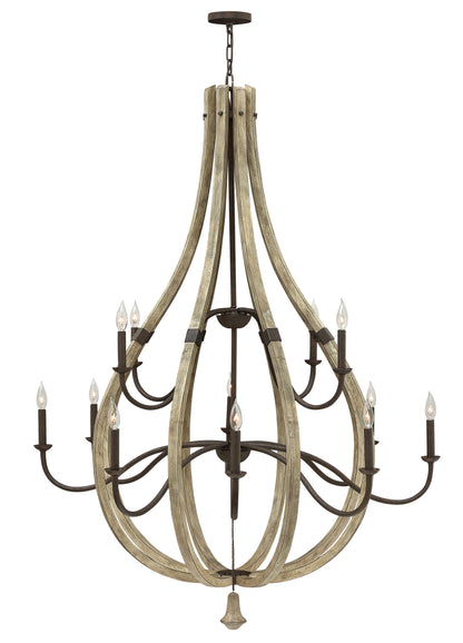 Middlefield Large Open Frame Two Tier Chandelier