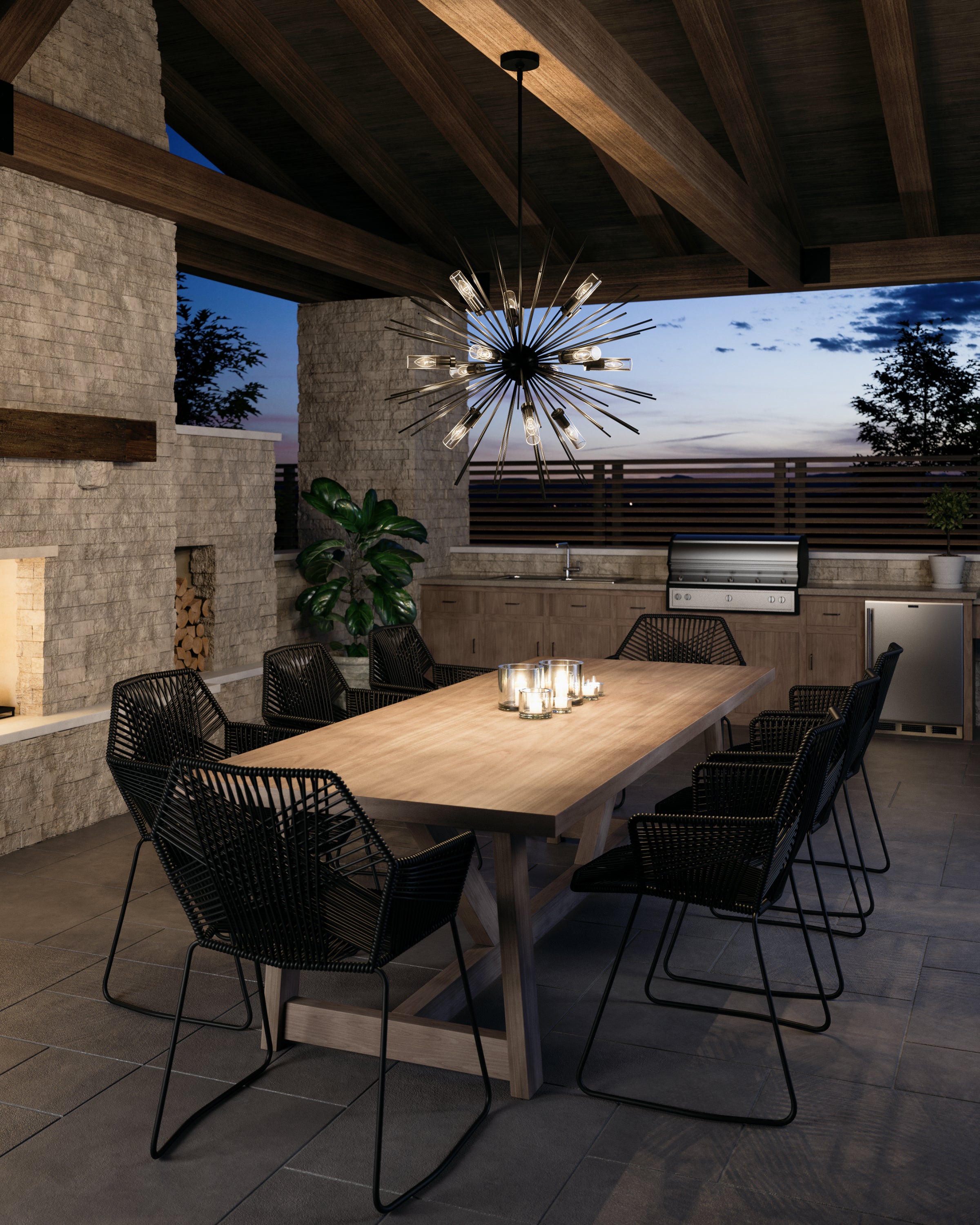 Hilo Outdoor Chandelier