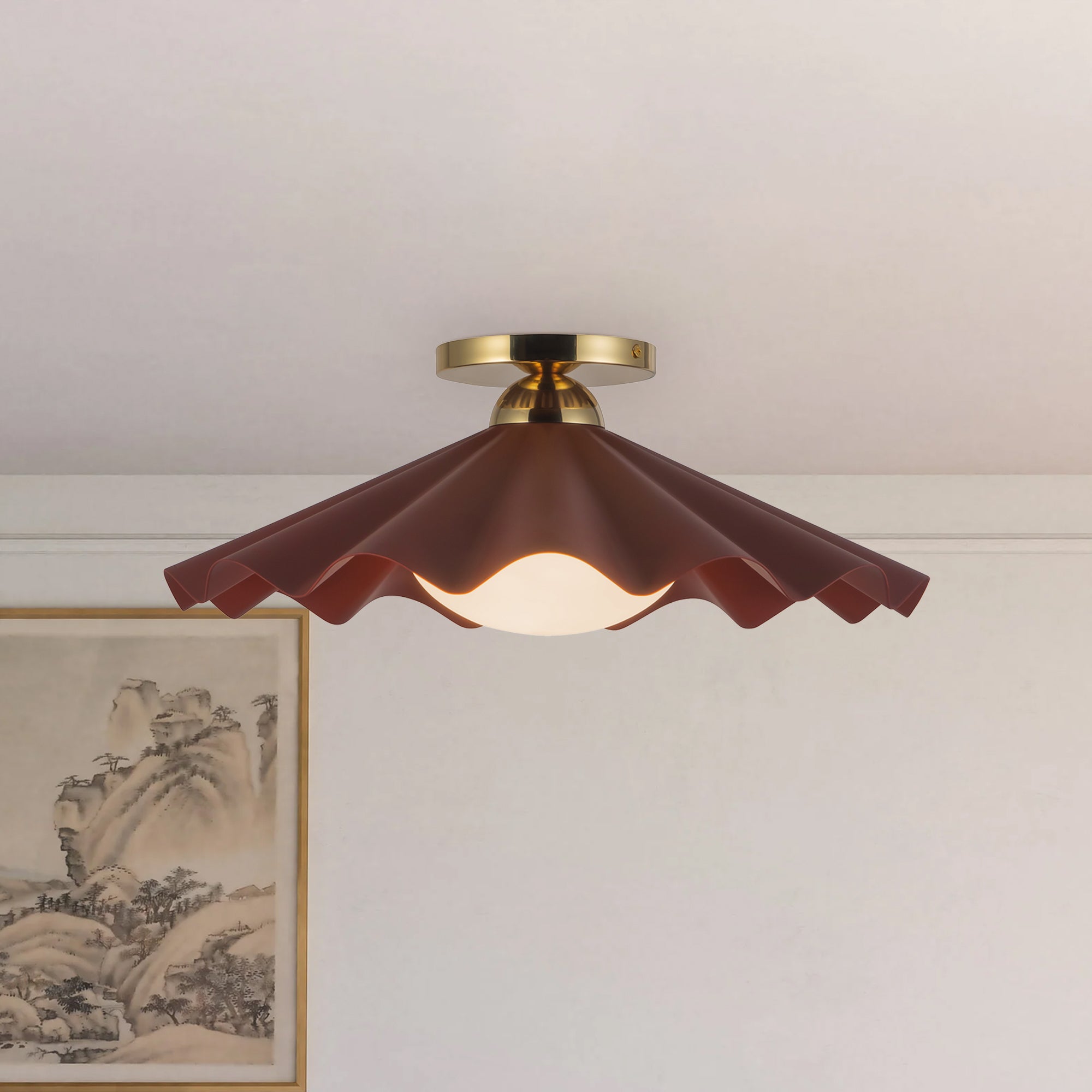 Furrow 16" Semi-Flush Mount