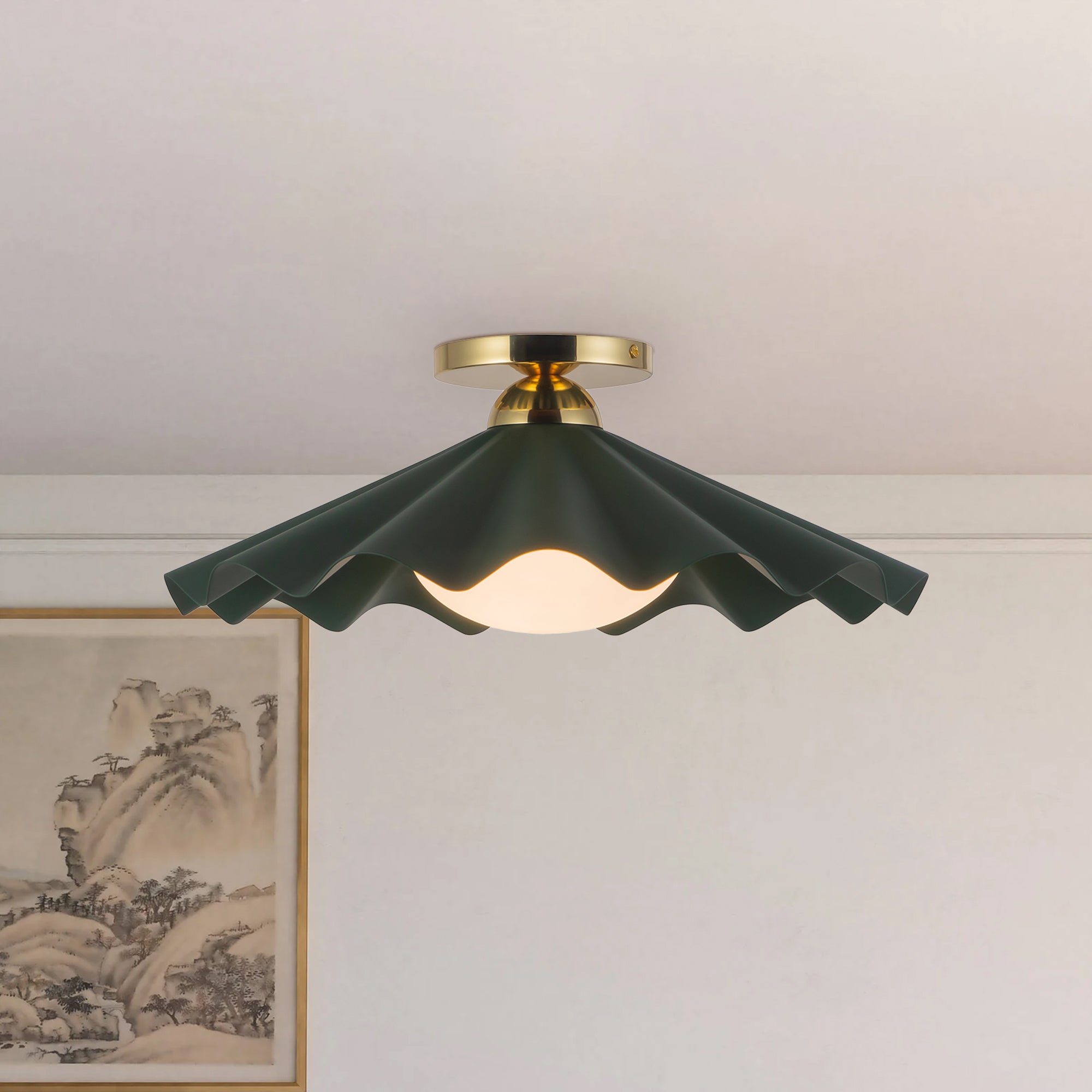 Furrow 16" Semi-Flush Mount