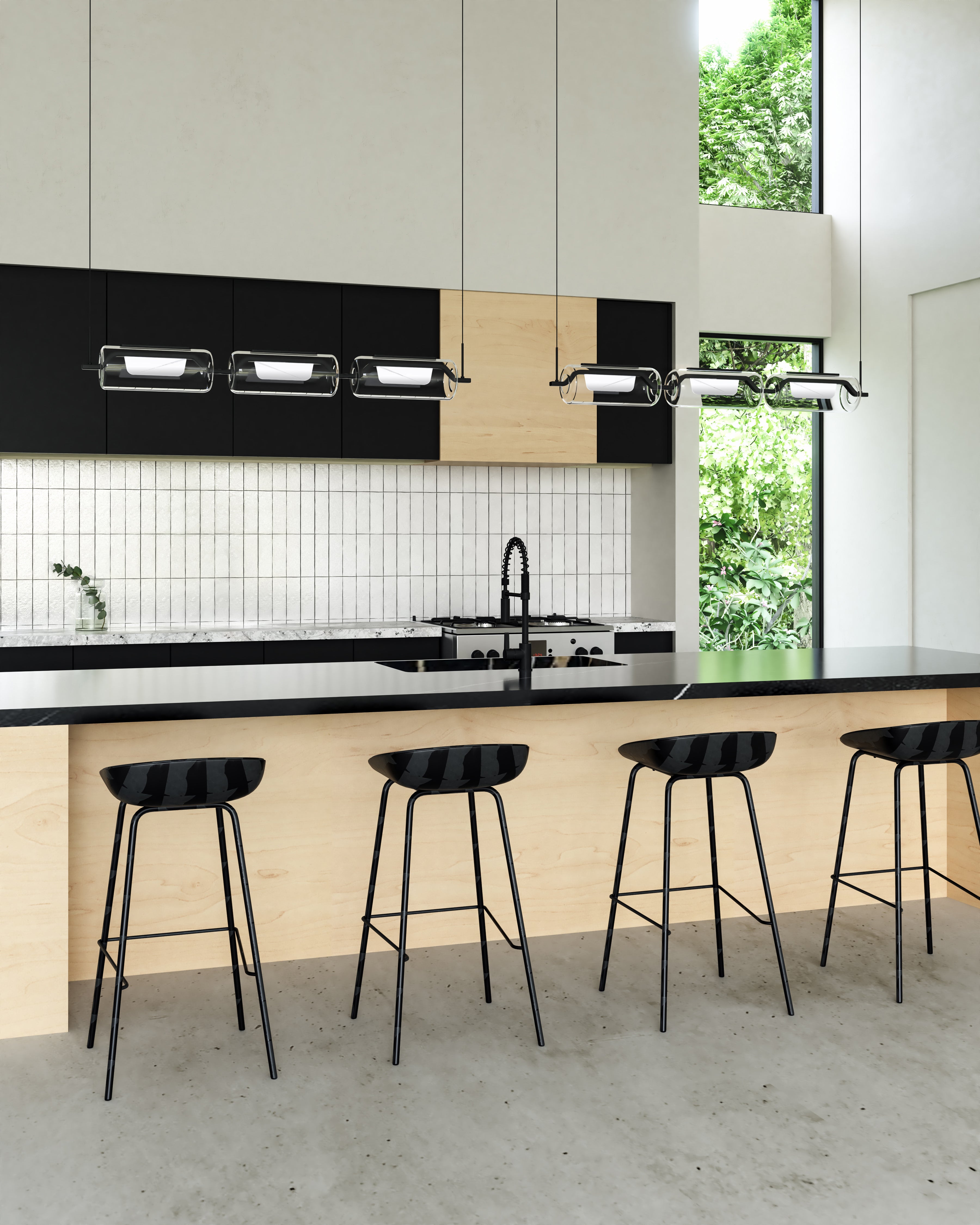 Hilo 43" LED Linear Pendant